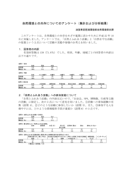 自然環境との共存についてのアンケート（集計および分析結果）