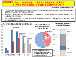 巧妙な「劇場型勧誘」で高額取引・損失大きい投資商品