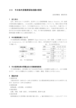 牛の体内受精卵採取成績の解析
