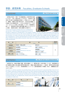 学部・研究科等 Faculties, Graduate Schools