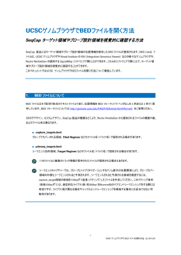 UCSCゲノムブラウザでBEDファイルを開く方法