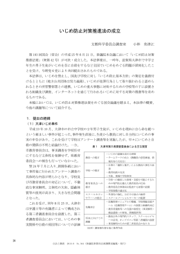 いじめ防止対策推進法の成立