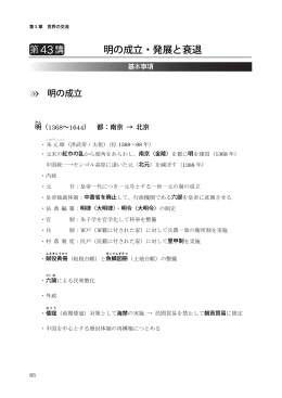 明の成立・発展と衰退