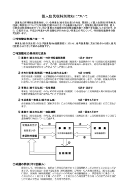 個人住民税特別徴収について