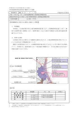 D 17 - 7 - 1 平成26年12月時点 【事業概要及び東日本大震災