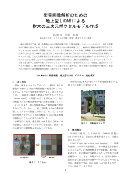 衛星画像解析のための 地上型 LiDAR による 樹木の