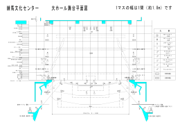 練馬文化センター 大ホール舞台平面図 S = 1/100