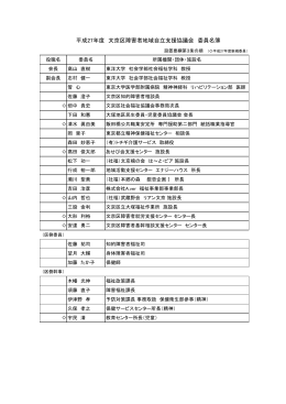 平成27年度文京区障害者地域自立支援協議会委員名簿 (PDFファイル
