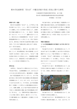 栃木市伝統野菜`宮ねぎ`の優良系統の育成と普及に関する