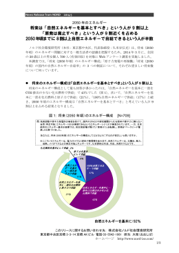 「2014年自主調査 2050年のエネルギーに関する調査」