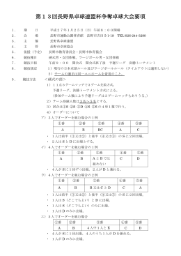 第13回長野県卓球連盟杯争奪卓球大会要項