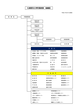 札幌医科大学附属病院 組織図 （PDF：146KB