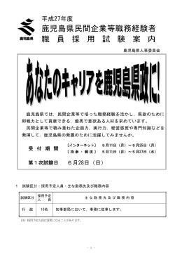 民間企業等職務経験者職員採用