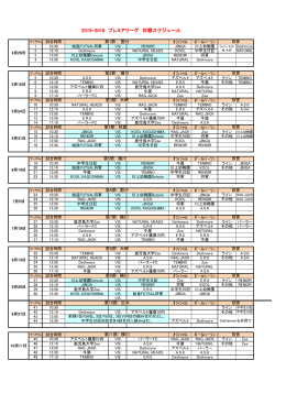 2015-2016 プレミアリーグ 対戦スケジュール