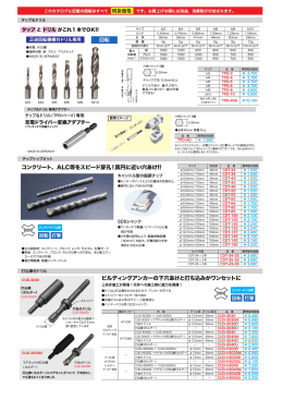 コンクリート、ALC等をスピード穿孔！真円に近い穴あけ!! ビルディング