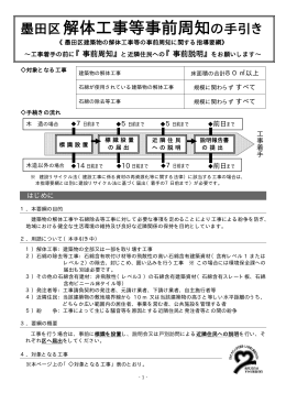 墨田区解体工事等事前周知の手引き