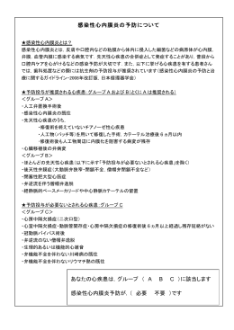 図1 感染性心内膜炎の予防について