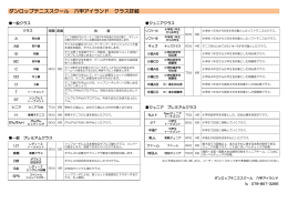 クラス詳細PDF - ダンロップテニススクール六甲アイランド