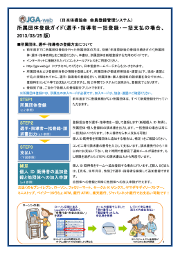 所属団体登録ガイド - JGA-Web (公財)日本体操協会 会員登録管理