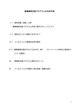 職場復帰支援プログラムの作成手順