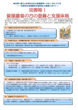 1．対象となる方は下記に該当する方です。 2．申請方法は