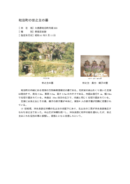 和泊町の世之主の墓（PDF：67KB）