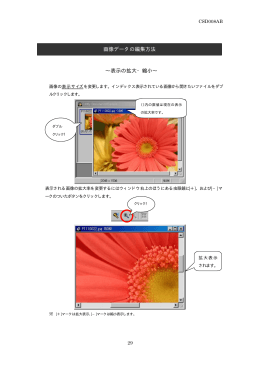 &sim;表示の拡大・縮小&sim; 画像データの編集方法