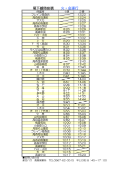 尾下線時刻表 火・金運行