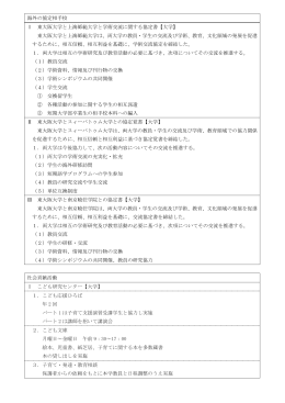 海外の協定相手校 Ⅰ 東大阪大学と上海師範大学と学術交流に関する