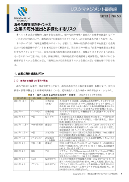 企業の海外進出と多様化するリスク