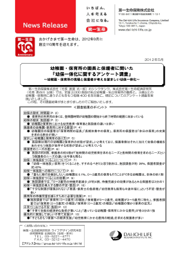 news 『幼保一体化に関するアンケート調査』～幼稚園