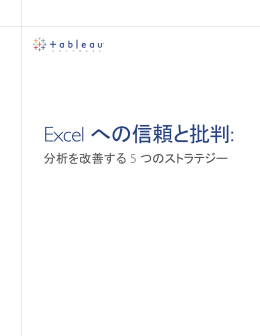 Excel への信頼と批判: - Tableau Software