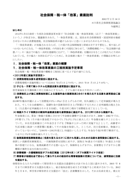 社会保障・税一体「改革」素案批判