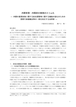 内閣官房・内閣府の業務のスリム化