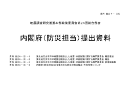 資料 総14－（2） 内閣府（防災担当）提出資料