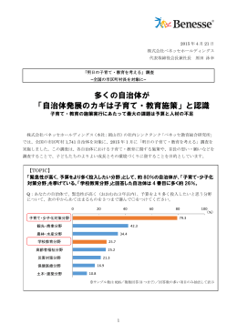 多くの自治体が 「自治体発展のカギは子育て・教育施策」と認識