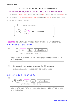 に&hellip;するように言う