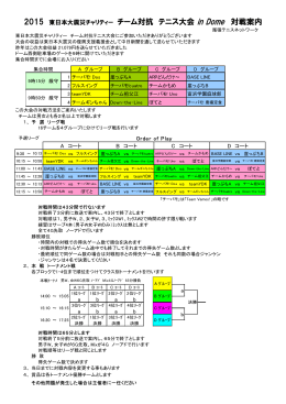2015 東日本大震災チャリティー チーム対抗 テニス大会 in Dome 対戦