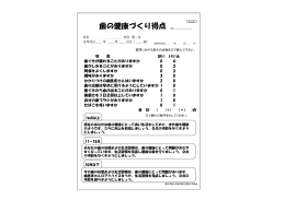 歯の健康づくり得点