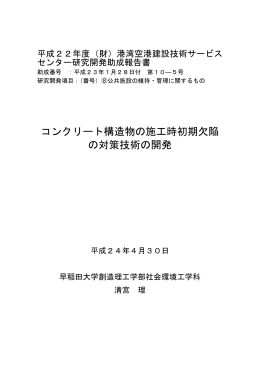 報告書 - [SCOPE] 一般財団法人 港湾空港総合技術センター
