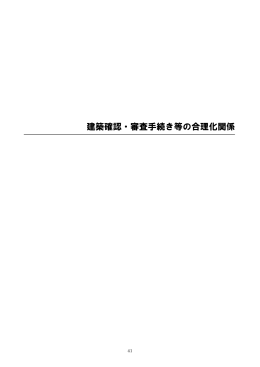 建築確認・審査手続き等の合理化関係