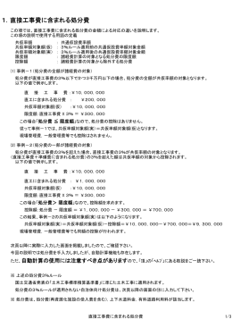 1．直接工事費に含まれる処分費