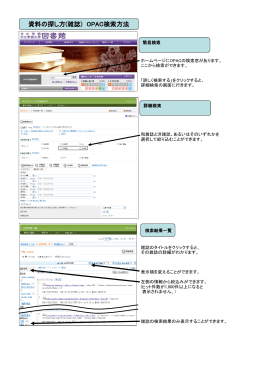 資料の探し方(雑誌) OPAC検索方法