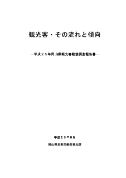 平成25年岡山県観光客動態調査報告書