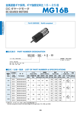 DC ギヤードモータ 金属遊星ギヤ採用、ギヤ強度従来比 1.5 〜 2.5 倍