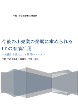 今後の小売業の発展に求められる IT の有効活用