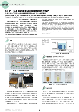 OFケーブル重力油槽の油量増加原因の解明[PDF：649KB]