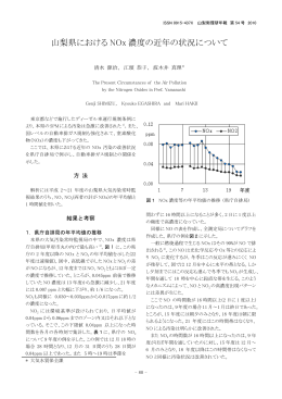 山梨県におけるNOx濃度の近年の状況について（PDF：158KB）