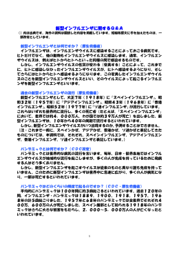 新型インフルエンザに関するQ＆A（PDF：129KB）