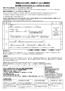 戦国BASARA 10周年 伊達軍ツアー2015 ※終了しました